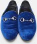 Gucci Vintage Pre-owned Velvet flats Blue Dames - Thumbnail 3