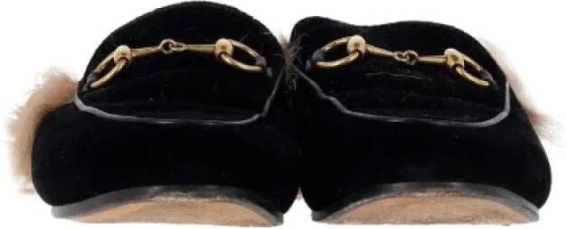 Gucci Vintage Pre-owned Velvet sandals Black Dames