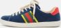 Gucci Vintage Pre-owned Velvet sneakers Blue Dames - Thumbnail 2