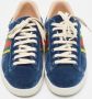 Gucci Vintage Pre-owned Velvet sneakers Blue Dames - Thumbnail 3