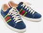 Gucci Vintage Pre-owned Velvet sneakers Blue Dames - Thumbnail 4