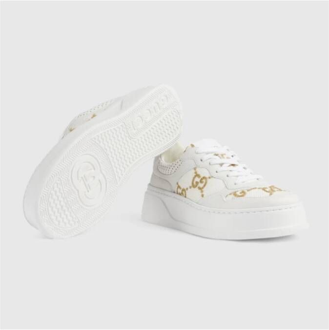 Gucci Witte en Gouden Lamé Mand Model White Dames