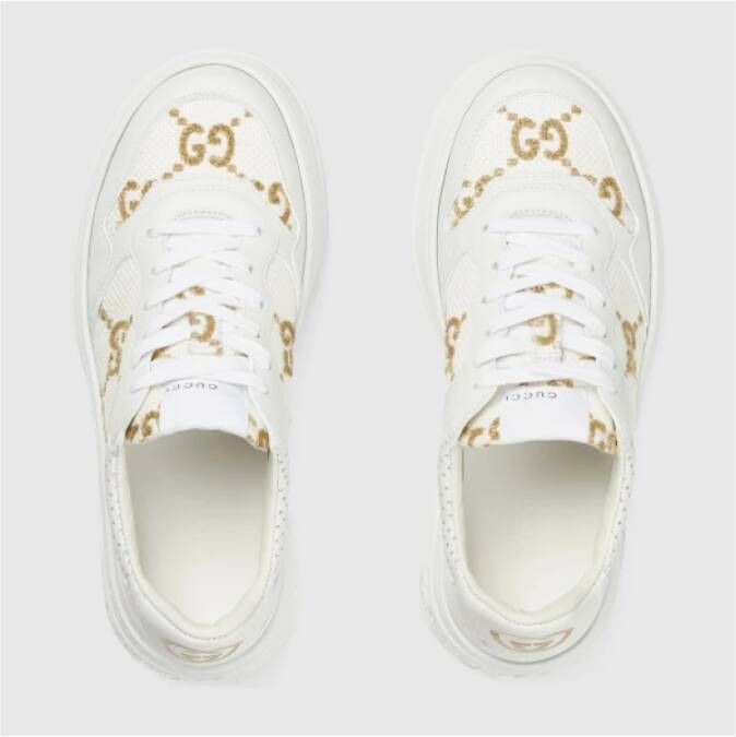 Gucci Witte en Gouden Lamé Mand Model White Dames