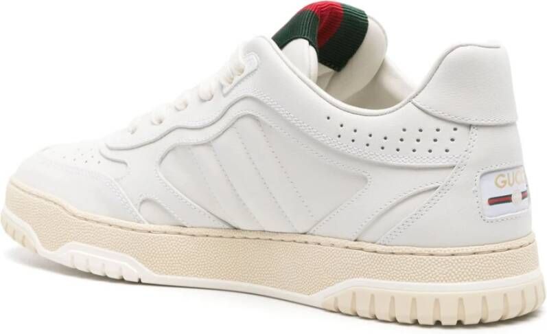 Gucci Witte Leren Lage Sneakers White Dames