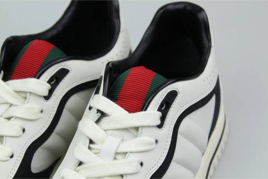 Gucci Witte Leren Re-Web Trainer Sneakers White Heren