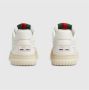 Gucci Witte leren sneakers met webdetail White Dames - Thumbnail 3