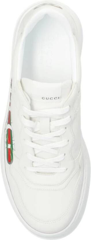 Gucci Witte Panel Logo Sneakers White Heren