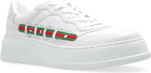 Gucci Witte Panel Logo Sneakers White Heren