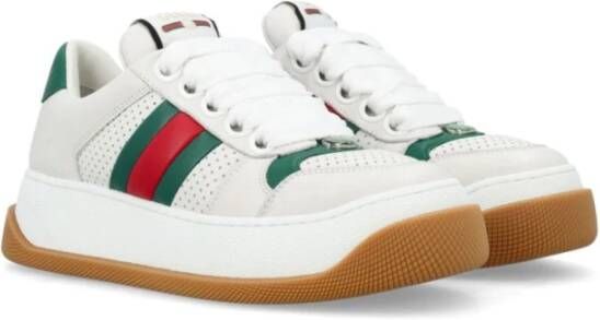 Gucci Witte Sneakers met Webdetail White Dames