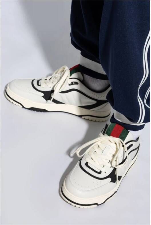 Gucci Witte Sneakers met Webdetailing White Heren