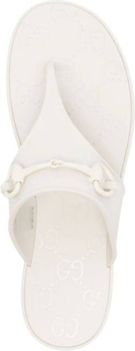 Gucci Witte Teenslippers White Dames