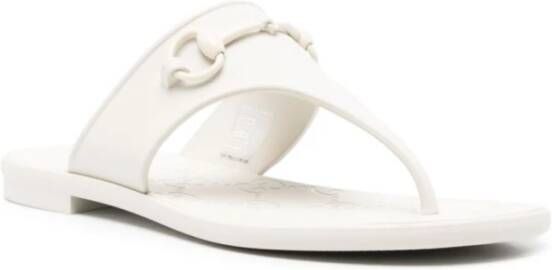 Gucci Witte Teenslippers White Dames