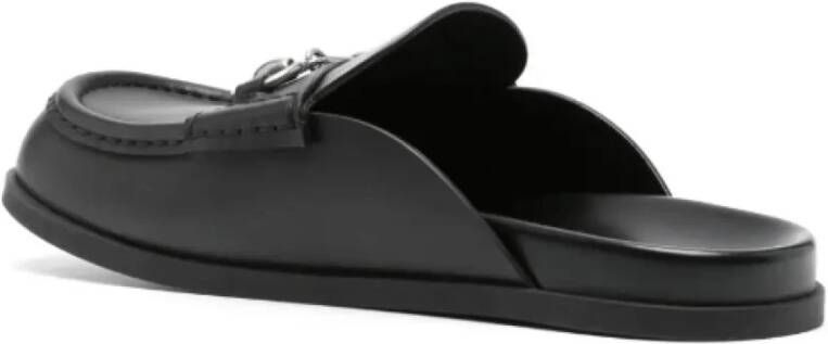 Gucci Zwarte Horsebit Mules Slip-On Stijl Black Heren