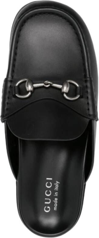 Gucci Zwarte Horsebit Mules Slip-On Stijl Black Heren