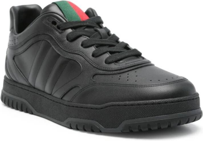 Gucci Zwarte lage leren sneakers Black Heren