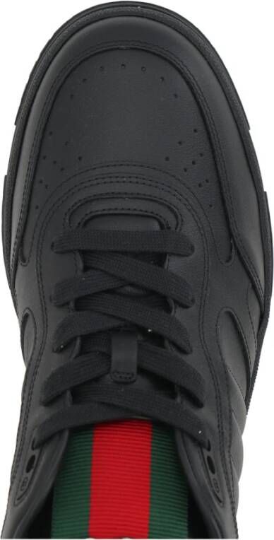 Gucci Zwarte lage leren sneakers Black Heren