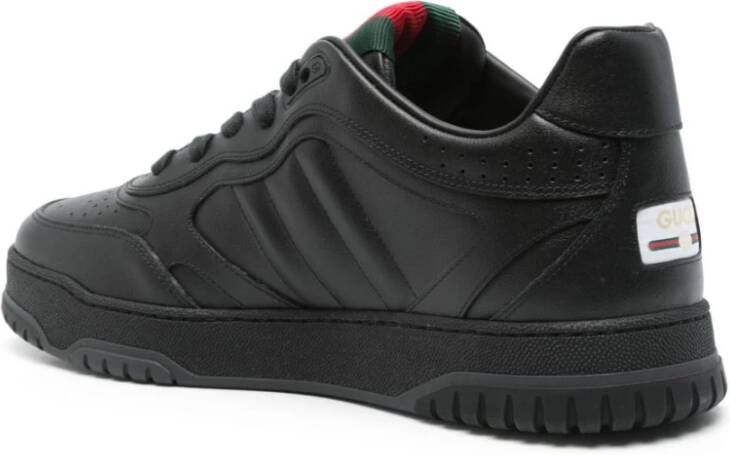 Gucci Zwarte lage leren sneakers Black Heren