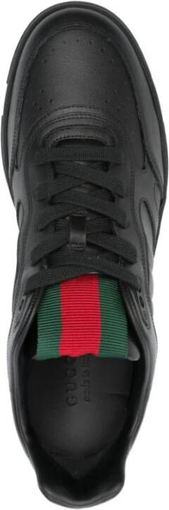 Gucci Zwarte lage leren sneakers Black Heren