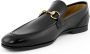 Gucci Zwarte Leren Loafers met Gouden Details Black Heren - Thumbnail 4