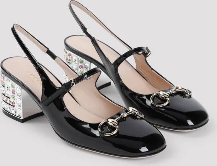 Gucci Zwarte Leren Pumps voor Vrouwen Black Dames