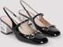 Gucci Zwarte Leren Pumps voor Vrouwen Black Dames - Thumbnail 3