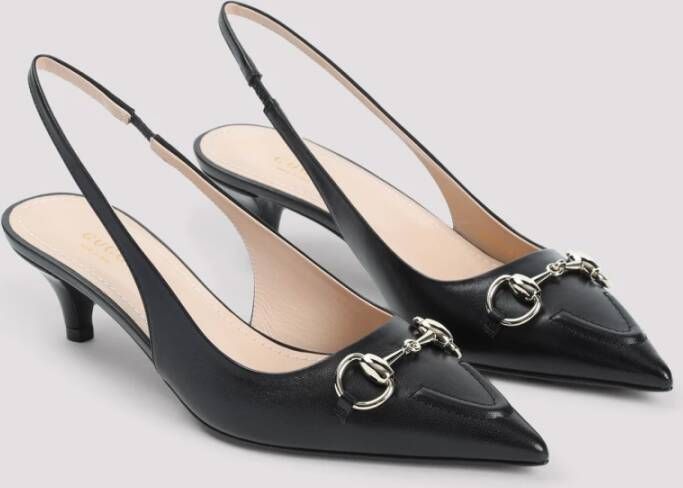 Gucci Zwarte Leren Pumps voor Vrouwen Black Dames