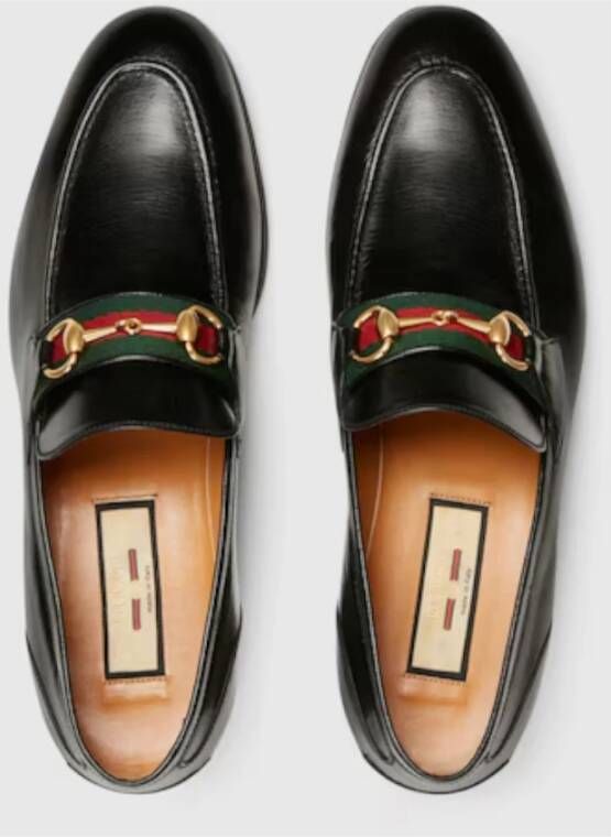 Gucci Zwarte platte schoenen Elegant stijl Black Heren