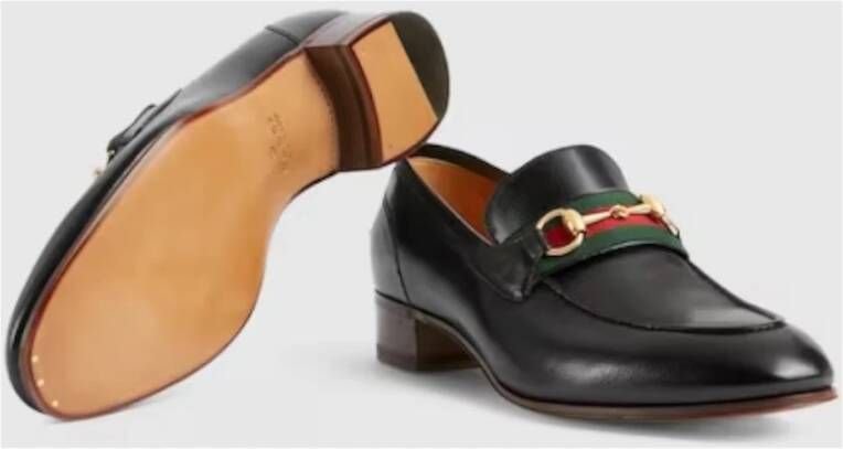 Gucci Zwarte platte schoenen Elegant stijl Black Heren