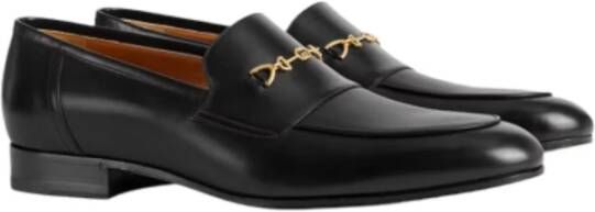 Gucci Zwarte Platte Schoenen Elegant Stijl Black Heren