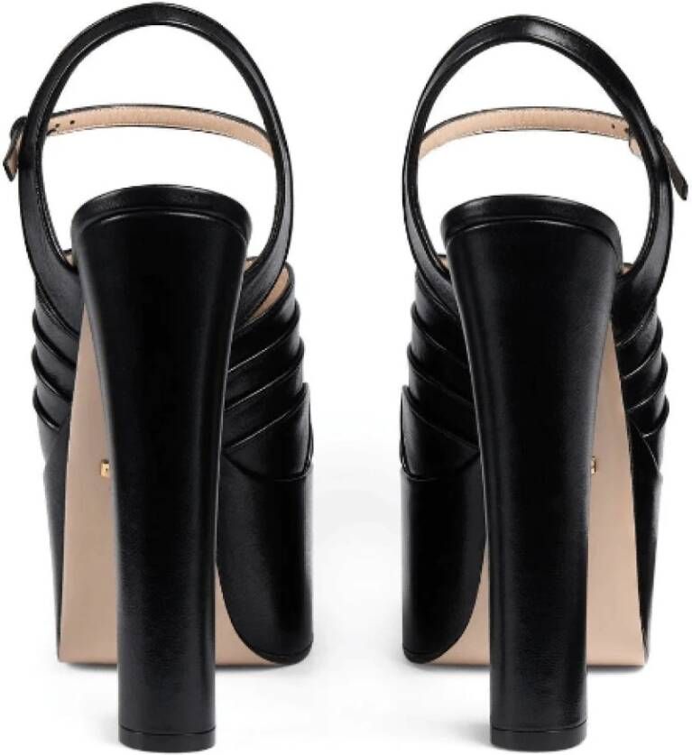 Gucci Zwarte Stijlvolle Sandalen Black Dames