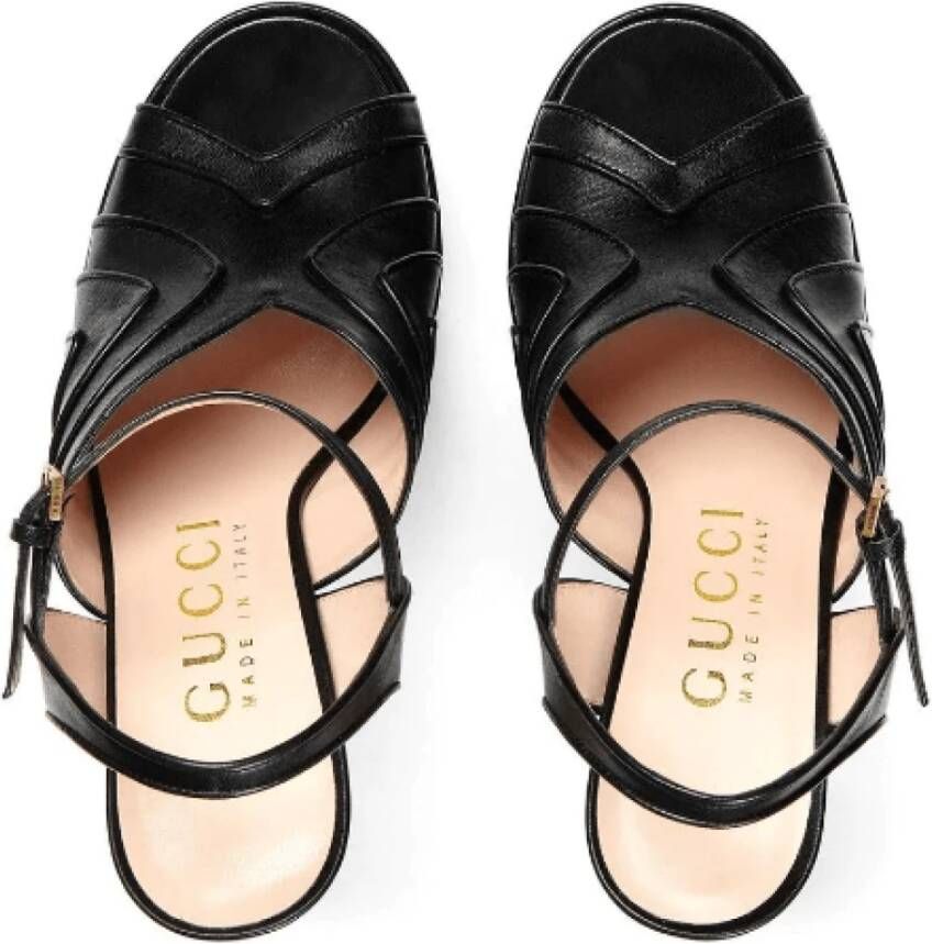 Gucci Zwarte Stijlvolle Sandalen Black Dames