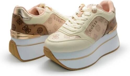 Guess Beige en roze damesschoenen Fltcamfal12 Beige Dames