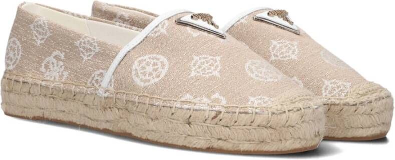 Guess Beige Espadrilles Jolandon Damesschoenen Beige Dames