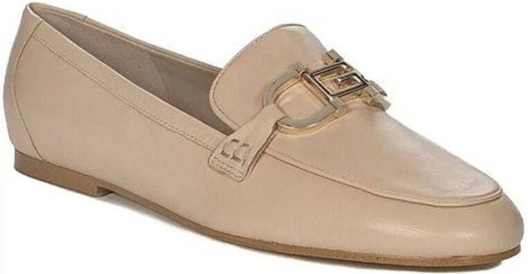 Guess Beige Leren Loafers voor Vrouwen Beige Dames