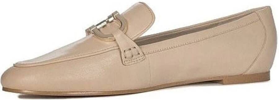 Guess Beige Leren Loafers voor Vrouwen Beige Dames