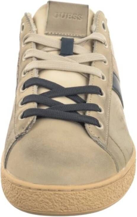 Guess Beige Leren Sneakers Nola II Brown Heren