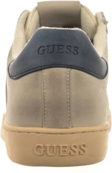 Guess Beige Leren Sneakers Nola II Brown Heren