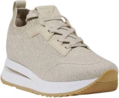 Guess Beige Polyester Sneaker voor vrouwen Beige Dames