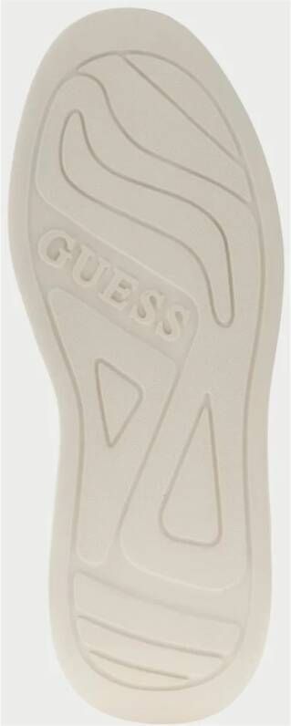 Guess Beige Sneakers 4G Logo Suede Inserts Beige Heren