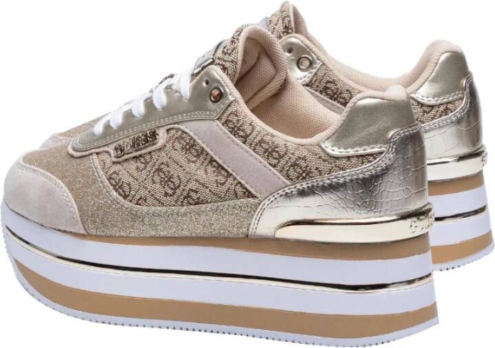 Guess Beige Sneakers Trendy Casual Style Beige Dames