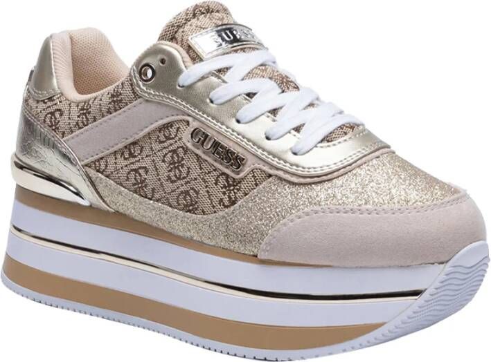 Guess Beige Sneakers Trendy Casual Style Beige Dames