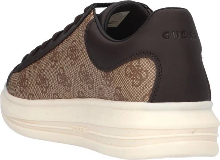 Guess Beige Bruine sneaker van eco-leer Meerkleurig Heren