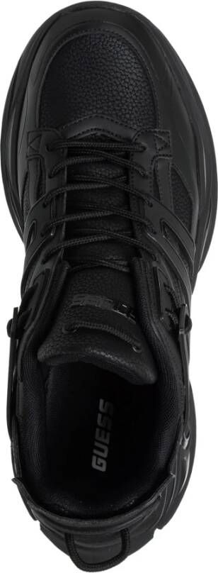 Guess Belluno Sneakers Vetersluiting Effen Patroon Black Heren