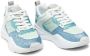 GUESS Bestie chunky sneakers met glitters blauw - Thumbnail 18