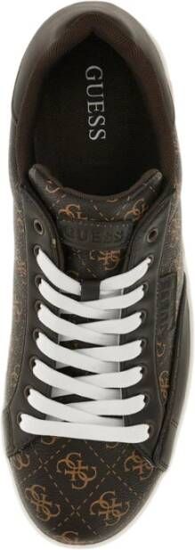 Guess Bruine Casual Synthetische Sneakers Brown Heren