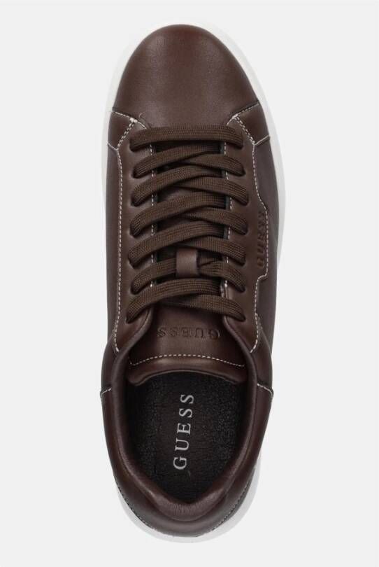 Guess Bruine leren sneakers Winno Brown Heren