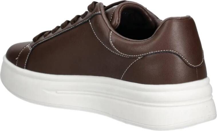 Guess Bruine leren sneakers Winno Brown Heren