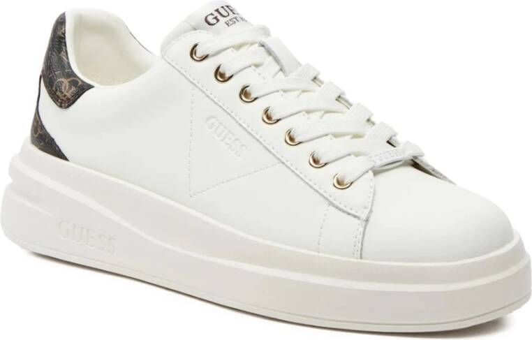 Guess Bruine Sneakers voor Vrouwen White Dames