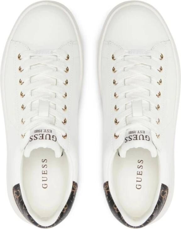 Guess Bruine Sneakers voor Vrouwen White Dames