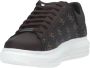 Guess Bruin Oker Sneaker Eco Leer 4cm Rubberen Zool Brown Heren - Thumbnail 12